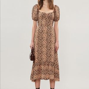 Reformation Long Leopard Dress